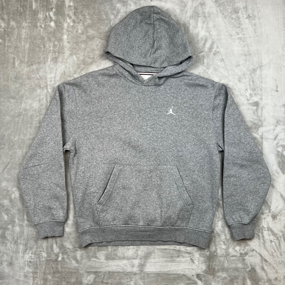 Jordan Other - Jordan Jumpman Grey Fleece Hoodie Pullover Athletic Casual Size M FV7281-091